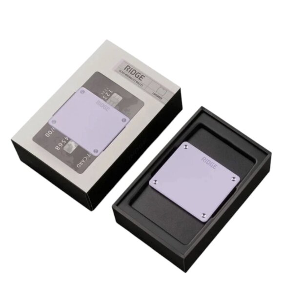 Ridge Lite Ultra Minimalist Wallet Lavander Holds 8 Cards Modular Aluminum 6061 - Picture 1 of 6